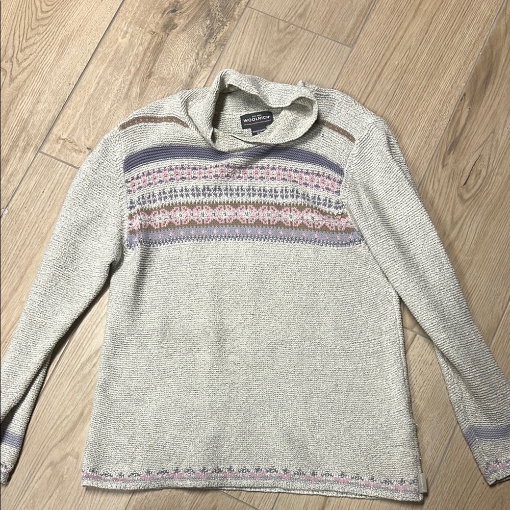 Woolrich Nordic print‎ Gray cream Sweater